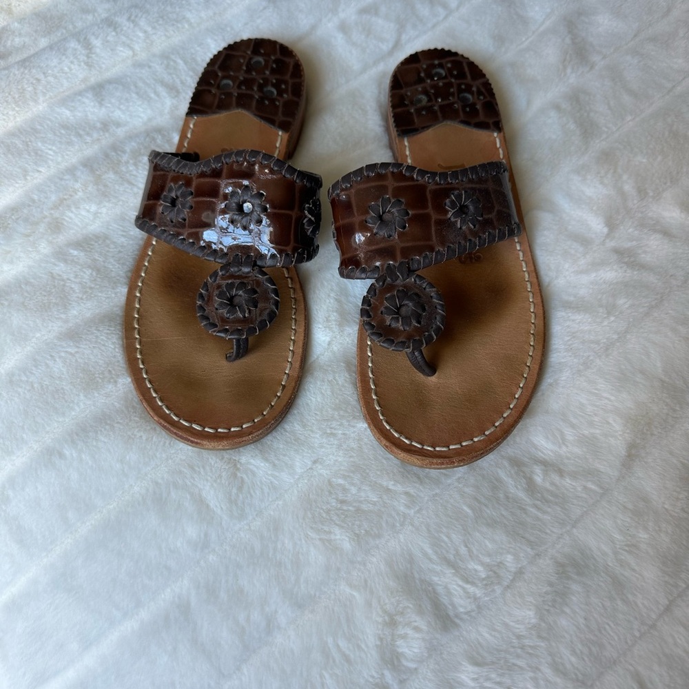 Jack Roger’s Brown Patent Leather Women's Sandals